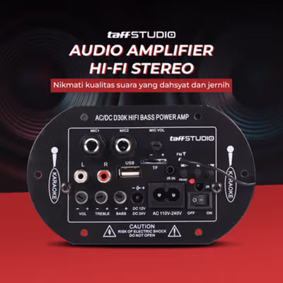 TaffSTUDIO Amplifier Board Audio Bluetooth Subwoofer DIY 35W - D30K - Black — gambar 3