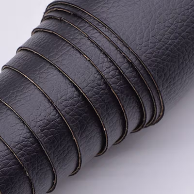 QJH Kulit Sintetis Tambal Sofa Self Adhesive PU Leather 20x30cm 5 PCS - RX279 - Black — gambar 3