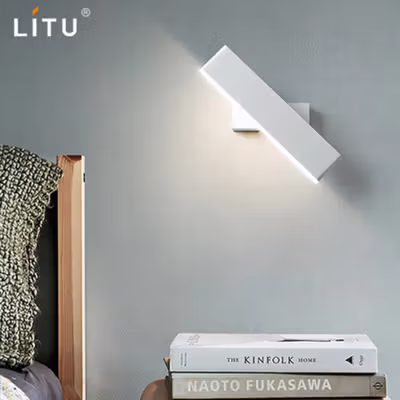 LITU Lampu Hias Dinding Slim Rotasi 340 Derajat Warm White 3000K 7W - W22 - Black — gambar 3