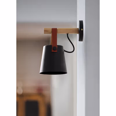 TaffLED Fitting Lampu Hias Dinding Minimalis Living Room Light E27 - F215 - Black — gambar 3