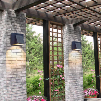 TaffLED Lampu Dinding Hias Outdoor Waterproof Light LED Warm White 3W - WD079 - Black — gambar 3
