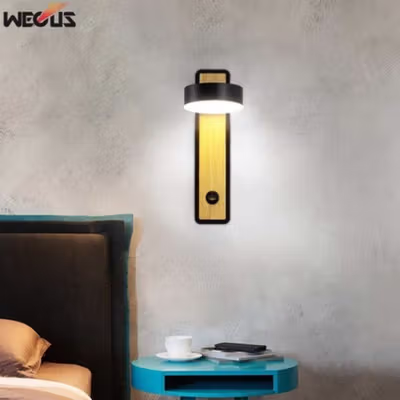 TaffLED Lampu Dinding Hias Minimalis LED Night Light 7W Warm White - 6715 - Black — gambar 3