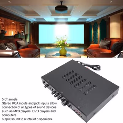 Sunbuck Bluetooth Audio Amplifier Karaoke Support Coaxial Optical - AV-298BO - Black — gambar 3