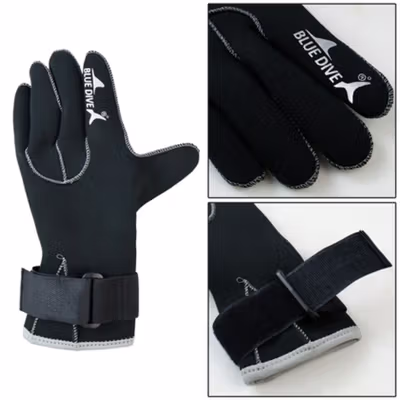 BLUE DIVE Sarung Tangan Selam Scuba Diving Neoprene L - ST-05 - Black — gambar 3