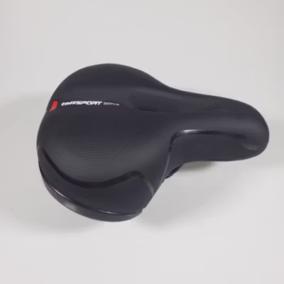 TaffSPORT Jok Sadel Sepeda Bike Saddle Empuk Kulit Sintetis Universal Spring - SX223-06 - Black/Red — gambar 3