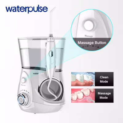 Waterpulse Dental Flosser Alat Semprot Pembersih Gigi 700ml - V660 - White — gambar 3