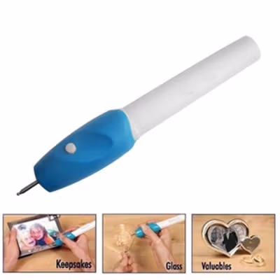 EZ ENGRAVER Pena Ukir Elektrik Portable Engraver Pen - 1108 - White — gambar 3