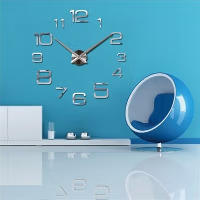 TaffHOME Jam Dinding Besar DIY Giant Wall Clock 100cm Model Numeral - JM-16 - Black — gambar 3
