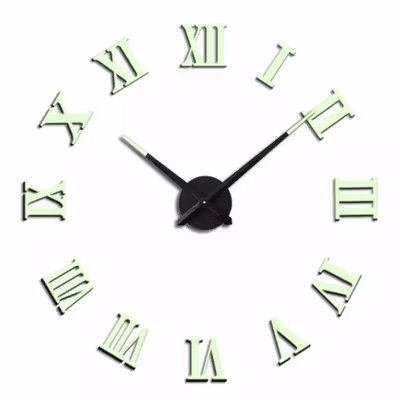 TaffHOME Jam Dinding Besar DIY Giant Clock Glow in The Dark 90-100cm - DIY-106 - No Color — gambar 3