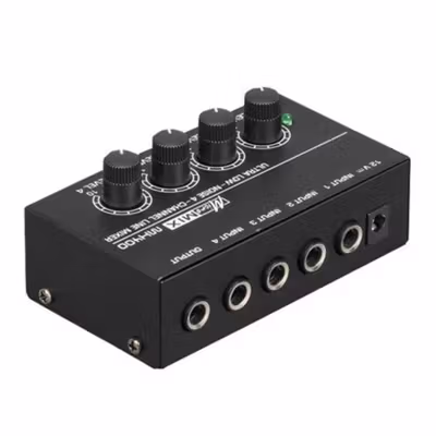 TaffSTUDIO Professional Ultra-compact Karaoke Mixer Amplifier 4 Ch - MH400 - Black — gambar 3
