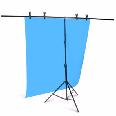 TaffSTUDIO Tripod T Backdrop Studio 150x200cm with 4 Clamp - DD-111 - Black — gambar 3