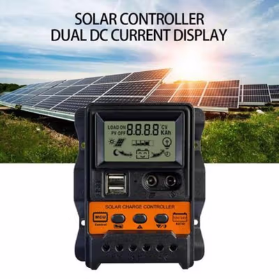 SolaBright Solar Charge Controller PWM Battery Regulator 12V/24V 30A - K-1688 - Black — gambar 3