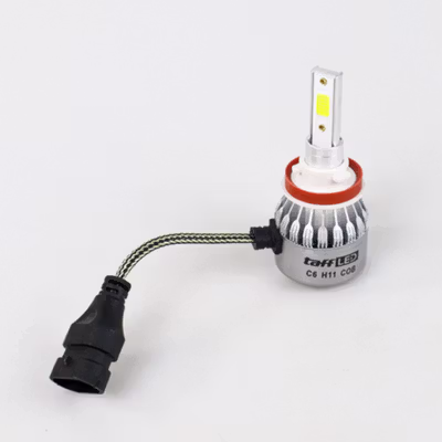 TaffLED Lampu Depan Mobil Headlight LED H11 COB Cool White 2 PCS - C6 - White — gambar 3