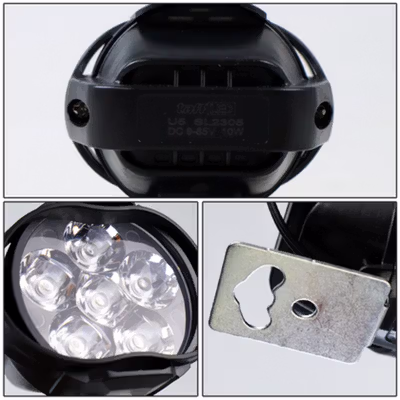 TaffLED Lampu Tembak Motor LED High Beam Cool White 1000 Lumens 1 Pair - U5 - Black — gambar 3
