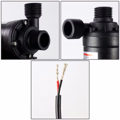 Taffware Pompa Air Aquarium Ikan Submersible Pump 12V 22W - 12V5M - Black — gambar 3