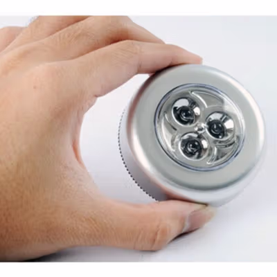 Lampu Mini LED Multifungsi Stick and Click Lamp Cool White 6.5cm - LL003 - Silver — gambar 3