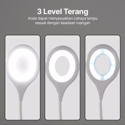 OOBEST Lampu Baca LED Read Lamp Clip Rechargeable Cool White 5V 5W - 7013-A - White — gambar 3