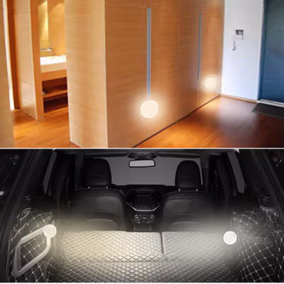 SEACAT Lampu Dinding Hias Rumah Mini Multifungsi Easy Touch Cool White - YJ-903-6 - White — gambar 3