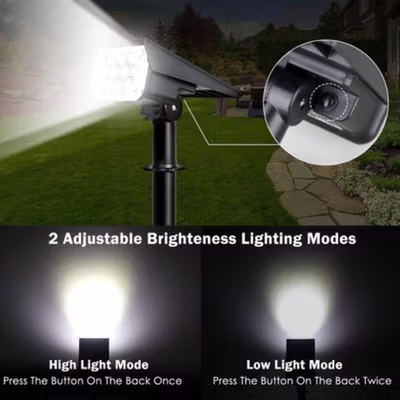 TaffLED Lampu Taman Hias Tancap Solar Power Waterproof 10 LED 2835 - TS-G2202 - White — gambar 3