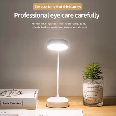 TOCH Lampu Meja Belajar Flexible Neck Eye Protection 20 LED 3 Color - 1910 - White — gambar 3