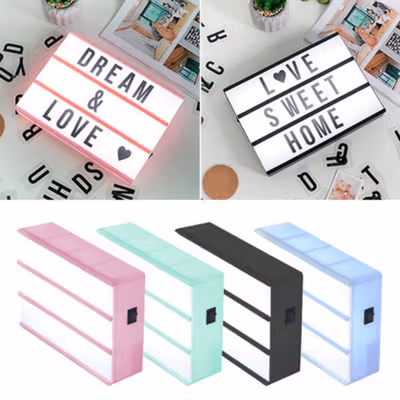 Tonewan Lampu Display Letter LED Cinema Light Decoration Box A6 - N1618 - Black — gambar 3