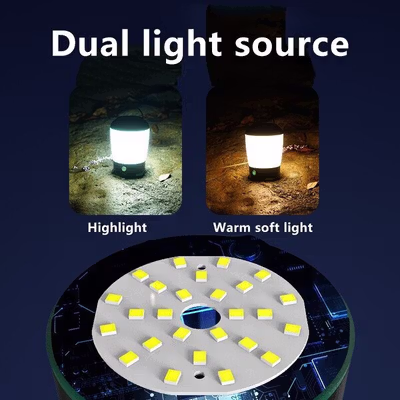FLOODLIGHT Lampu LED Camping Tenda Waterproof 2in1 2000mAh 5V - LY01 - Green — gambar 3