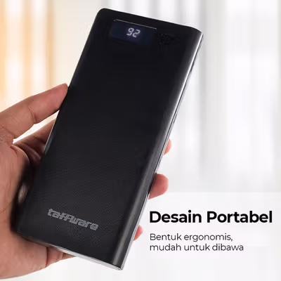 Taffware Power Bank DIY Case LCD Display Dual USB Port 8 PCS 18650 - A8 - Black — gambar 3