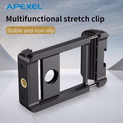 APEXEL Klip Smartphone Multifungsi Holder for Lens Telescope 95mm - APL-F001 - Black — gambar 3