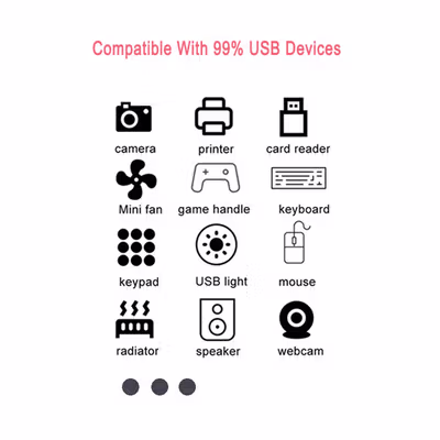 YUANRURU USB Type A Hub 7 Port USB 3.0 High Speed Extender - Y445 - Black — gambar 3