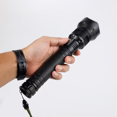 TaffLED Senter LED XHP70.2 Long Range Rechargeable IPX6 9000 Lumens - HS313 - Black — gambar 3
