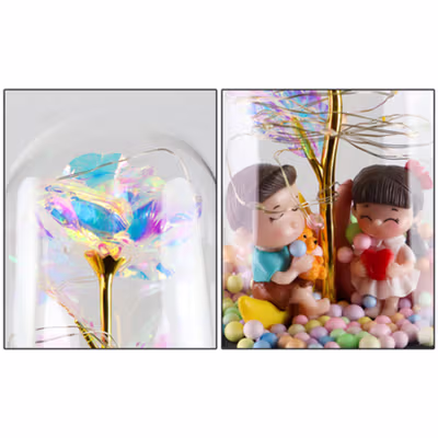 TaffHOME Lampu Hias LED Mawar Beauty & The Beast Bubble Colorful 1 PCS - RG-016 - Multi-Color — gambar 3