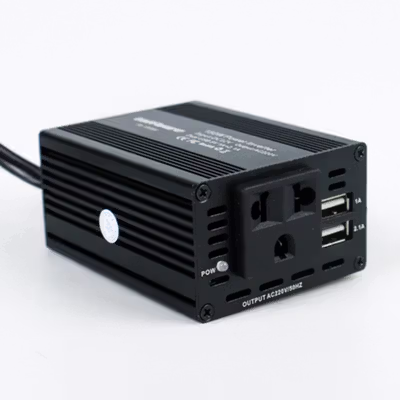 Taffware Power Inverter Mobil 12V to 220V 150W dengan 2 USB Port - PI-150W - Black — gambar 3