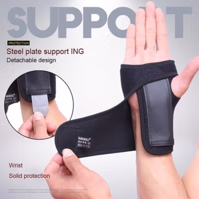 AOLIKES Pelindung Pergelangan Tangan Adjustable Wrist Protector 1 PCS Left - A-1676 - Black — gambar 3
