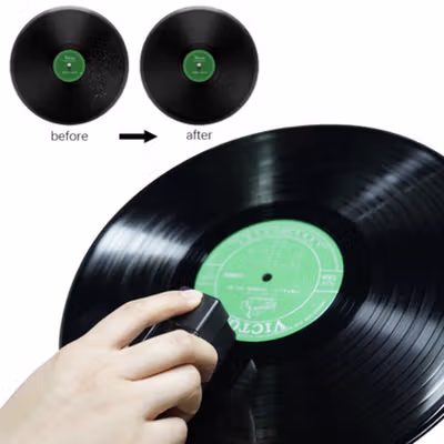 OPULA Sikat Carbon Fiber Brush Pembersih CD Vinyl Turntable - L4 - Black — gambar 3