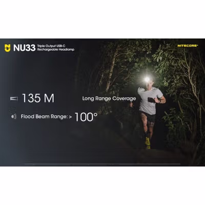 NITECORE Senter Kepala Headlamp LED IP66 700 Lumens - NU33 - Black — gambar 3
