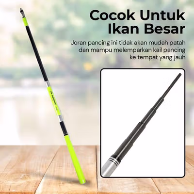 TaffSPORT Joran Pancing Tegek Carbon Fiber Telescopic 6-10 Section 5.4M - 5841 - No Color — gambar 3