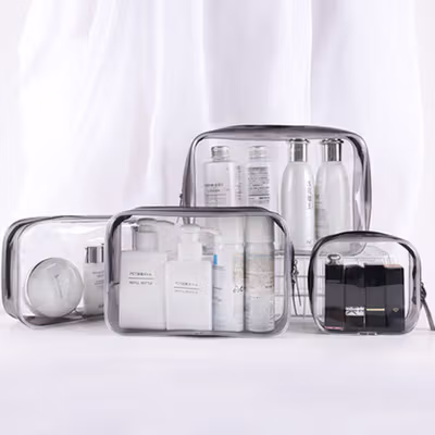MACROUPTA Tas Kosmetik Travel Portable Bag XL - PO1035 - Gray — gambar 3
