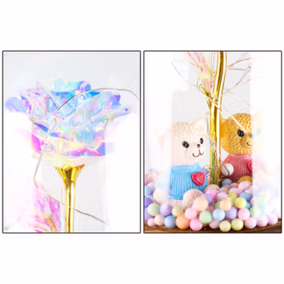 TaffHOME Lampu Hias LED Mawar Beauty & The Beast Bubble Colorful 1 PCS - RG-014 - Multi-Color — gambar 3
