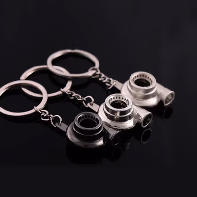 YLCar Gantungan Kunci Model Turbo Mobil Car Engine Keychain - YL2 - Silver — gambar 3