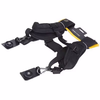 CADeN Tali Kamera Bahu untuk DSLR Camera Double Strap Belt - K002 - Black — gambar 3