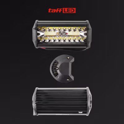 TaffLED Lampu LED Floodlight Foglamp Mobil Truck Cool White IP67 120W - C8-1519 - Black — gambar 3