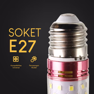 Green Eye Bohlam LED Corn Light Bulb E27 12W 60 LED Cool White - E262 - White — gambar 3