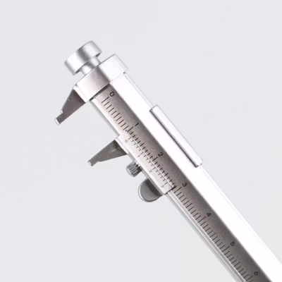 Taffware Pena Pulpen Ballpoint Pen Caliber Measuring Tool Scale Ruler - B100 - Silver — gambar 3