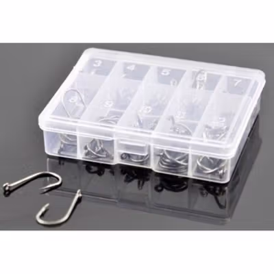 TaffSPORT Mata Kail Pancing Set No 3-12 Long Handled Fishing Hook - 94151-BE - Transparent — gambar 3