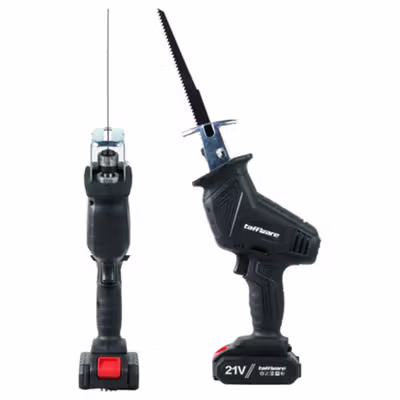 Taffware Gergaji Listrik Mini Cordless Saw 3000RPM 21V 799W - YJ08-4 - Black — gambar 3