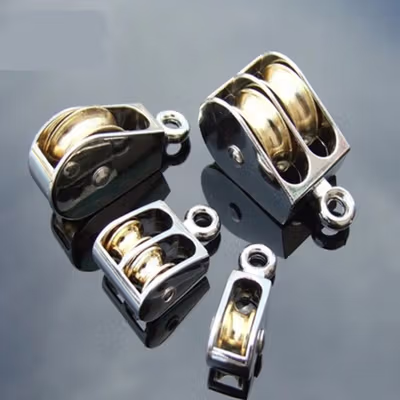 Taffware Katrol Kerekan Mini Swivel Pulley Double Wheel 36mm - RB36 - Silver — gambar 3