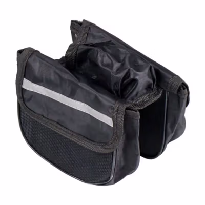 TaffSPORT Tas Sepeda Top Tube Bike Bag Double Side Waterproof - Black — gambar 3