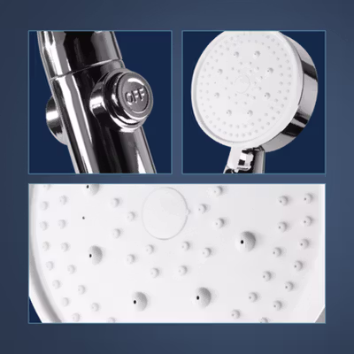 BATHE PROJECT Kepala Shower Mandi Minimalist High Pressure 5 Mode - K003 - Silver — gambar 3