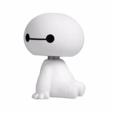 Baymax Bobble Head Ornament Aksesoris Mobil - B0805 - White — gambar 3