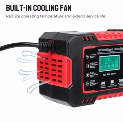 RJTianye Charger Aki Mobil Intelligent Battery Charger 12V 6A - RJ-C120501A - Red — gambar 3